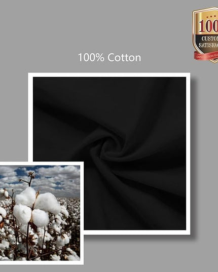 TOPDesign 20-Pack Economical 11.8"x13" Black Cotton Tote Bag, 5oz Lightweight Fabric, Small Reusable Grocery Shopping Cloth Bags, DIY Your Creative Designs
