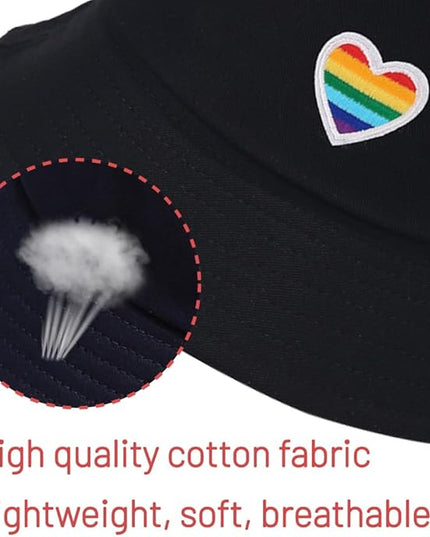 Cotton Bucket Hat for Women Men Summer Travel Sun Beach Bucket Cap, Unisex Outdoor Fisherman Hat