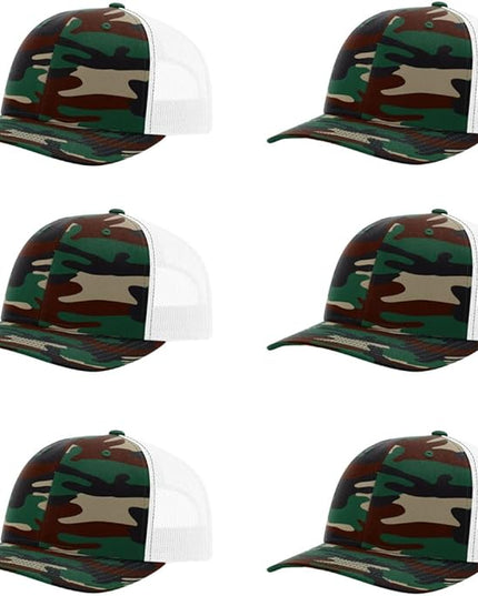 Richardson 112 Classic Six-Panel Adjustable Snapback Trucker Cap | Bulk Packs Available