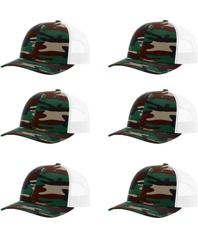 Richardson 112 Classic Six-Panel Adjustable Snapback Trucker Cap | Bulk Packs Available