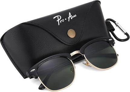 Pro Acme Semi-Rimless Polarized Sunglasses UV 400 Protection for Women Men