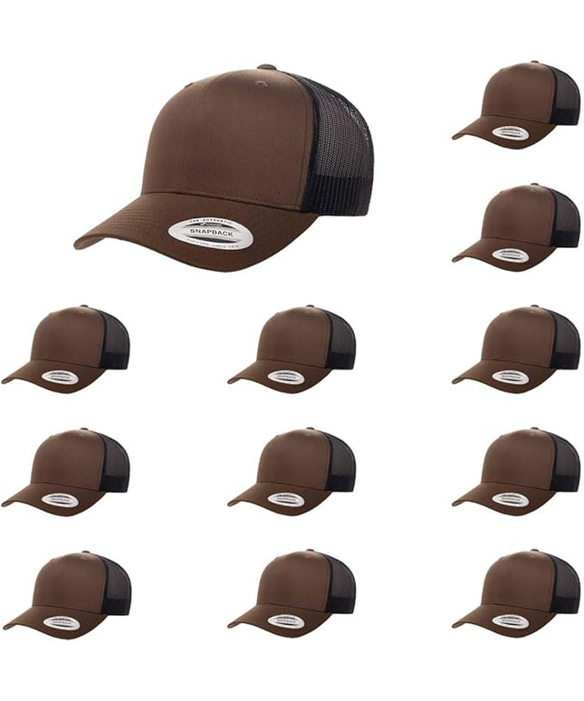 Yupoong Classic Premium Mesh 6 Panel Retro Trucker Cap | Mid Profile Snapback | OSFA | Bulk Pack Available