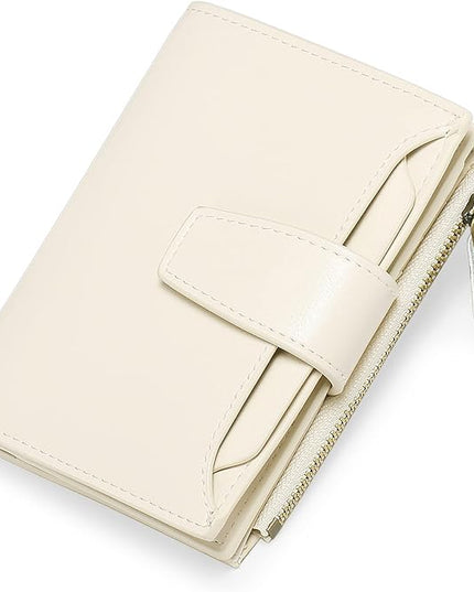 FALAN MULE Small Wallet for Women Leather Bifold Compact RFID Blocking Small Womens Wallet Purse