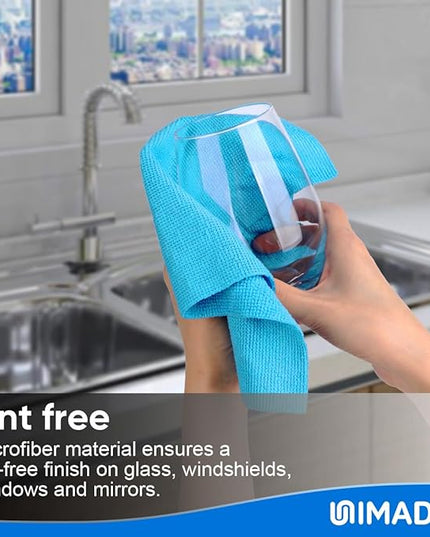 Microfiber Cleaning Cloth, 20 Pack Reusable Microfiber Towels for Cars Lint Free Cleaning Shop Towel Rags for Home Kitchen Automotive Bar Mechanic Restaurant Garage, 11.5"x 11.5", Multicolor