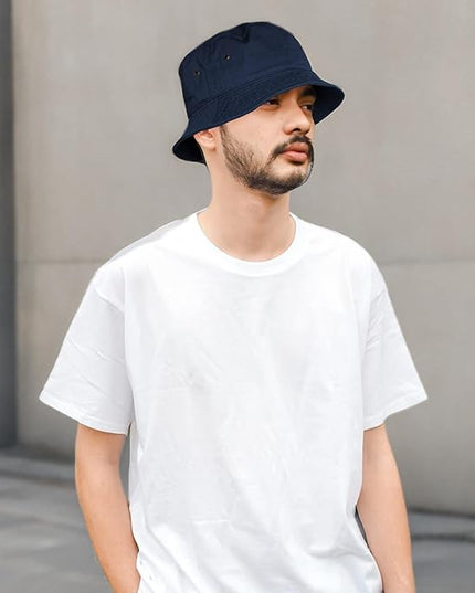 Falari Men Women Unisex Cotton Bucket Hat 100% Cotton Packable for Travel Fishing Hunting Summer Camp