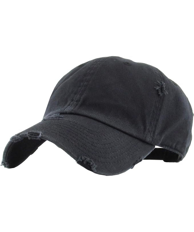 KBETHOS Vintage Washed Distressed Cotton Dad Hat Baseball Cap Adjustable Polo Trucker Unisex Style Headwear