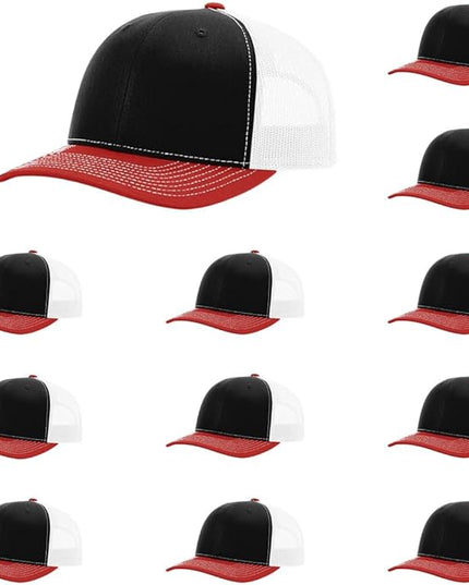 Richardson 112 Classic Six-Panel Adjustable Snapback Trucker Cap | Bulk Packs Available