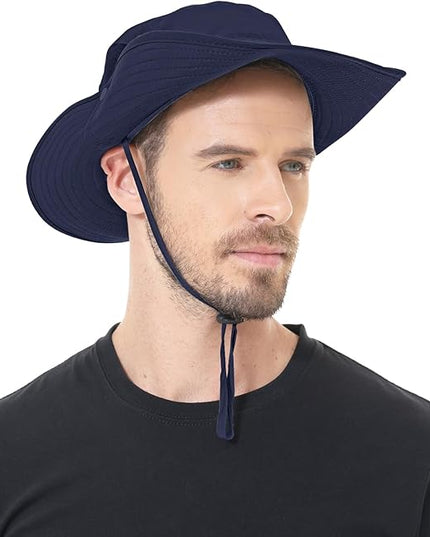 Sun Hat for Men Women UPF 50+ Fishing Hats Waterproof Wide Brim Boonie Bucket Hat for Safari Beach Hiking Garden