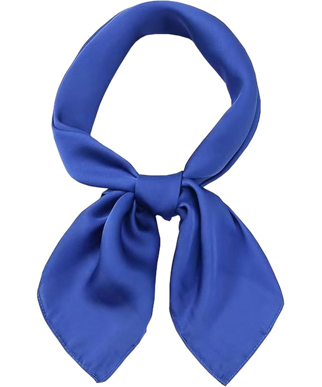 CHUNG Women's Square Satin Scarf 27.5" Bandanas Solid 50s Retro Neck Scarves Emulation Silk Handbag Hair Ribbons Necktie
