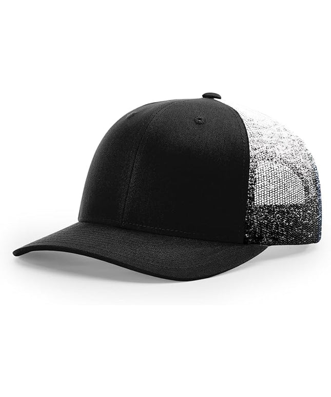 Richardson 112 Trucker Hat - Premium Adjustable Snapback Hat - Structured Six Panel Richardson Blank Caps