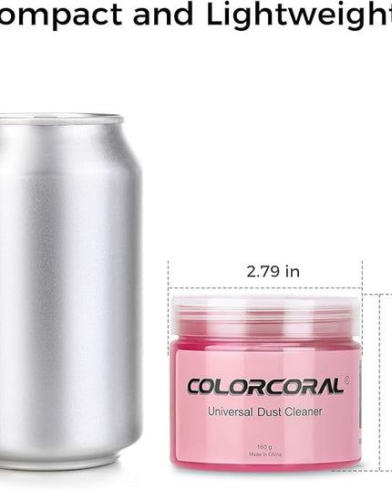 COLORCORAL Cleaning Gel for Car Universal Gel Cleaner Auto Detailing Car Vent Keyboard Cleaning Putty Car Interior Cleaner Dashboard Dust Remover Putty Auto Duster Cleaning Kit 160G - Rose Red