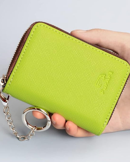 FurArt Zipper Wallet Women, RFID Blocking Credit Card Wallet, Business Card Holder, Compact Size KeyChain Wallet
