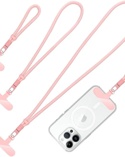 360° Rotatable Adjustable Phone Lanyard 3-Piece Set - Wrist/Neck/Crossbody Strap with Tether Tabs, Universal for Phones