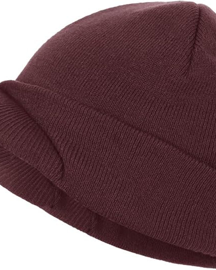 Zylioo Oversize Beanie Hats, XXL Big Size Ribbed Knit Cuffed Winter Hat for Cold Weather, Warm Skull Watch Cap