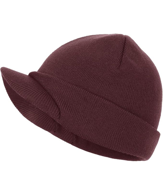 Zylioo Oversize Beanie Hats, XXL Big Size Ribbed Knit Cuffed Winter Hat for Cold Weather, Warm Skull Watch Cap