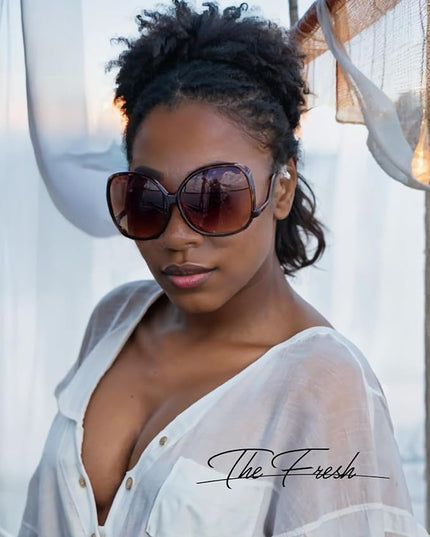The Fresh Women's Oversized Square Jackie O Cat Eye Hybrid Butterfly Fashion Sunglasses - Exquisite Packaging