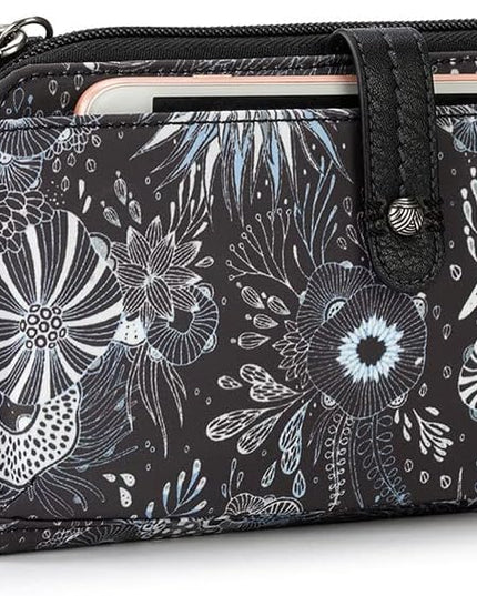 Sakroots Artist Circle Smartphone Crossbody in Coated Canvas, Detachable Wristlet Strap