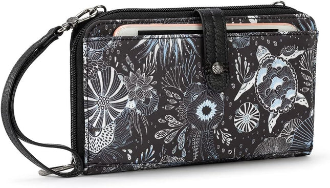 Sakroots Artist Circle Smartphone Crossbody in Coated Canvas, Detachable Wristlet Strap