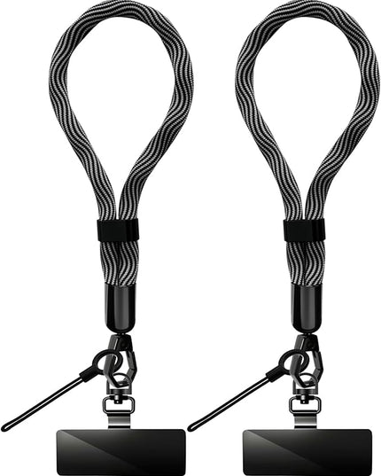 Phone Lanyard, 2 Pack Adjustable Cell Phone Lanyard Hand Phone Wrist Strap with Tether Tabs for Smartphones