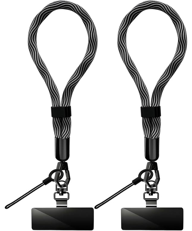 Phone Lanyard, 2 Pack Adjustable Cell Phone Lanyard Hand Phone Wrist Strap with Tether Tabs for Smartphones