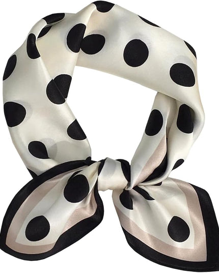 ANDANTINO 100% Pure Mulberry Silk Small Square Scarves -21'' x 21''- Digital Printed Neckerchief –Women Men Lightweight Scarf
