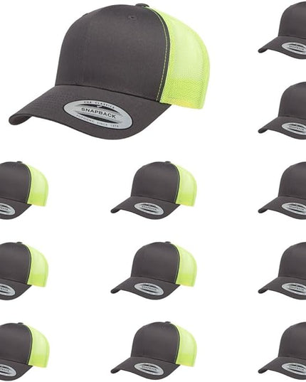 Yupoong Classic Premium Mesh 6 Panel Retro Trucker Cap | Mid Profile Snapback | OSFA | Bulk Pack Available