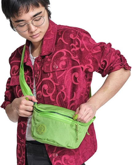 Baboon to the Moon Fanny Pack Full Size 3L Water Repellent Waist Bags Crossbody Belt Bag Lightweight Travel Everyday Bag for Men Women, Lime Breeze