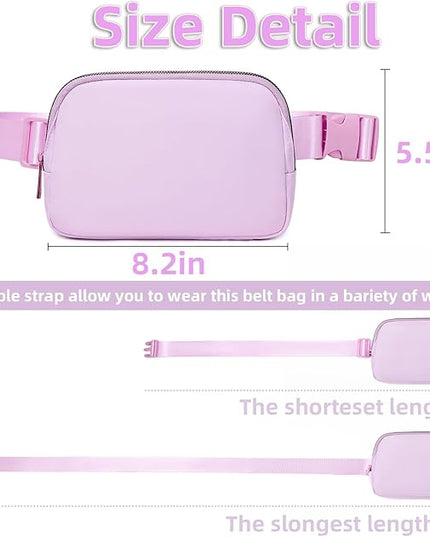Belt Bag for Women, Cross Body Fanny Pack Fashion Waist Packs Everywhere Belt Bag with Adjustable Strap Gifts for Teen Girls Women Men (Lavender)