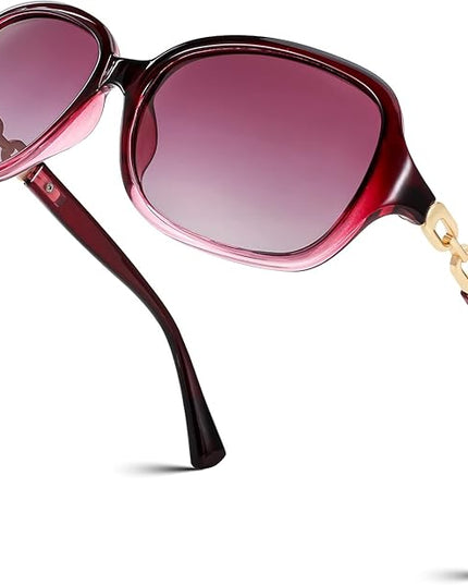 FEISEDY Vintage Square Polarized Sunglasses for Women UV400 Travel Driving Fashion Arcuate Sunglasses B2526