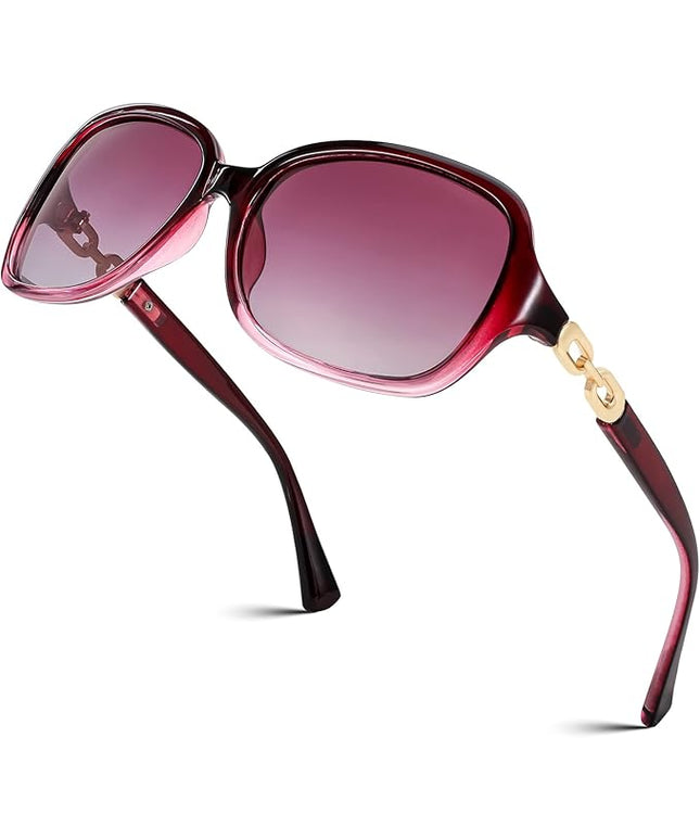 FEISEDY Vintage Square Polarized Sunglasses for Women UV400 Travel Driving Fashion Arcuate Sunglasses B2526