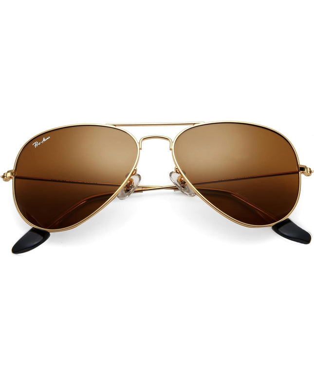 Pro Acme Classic Aviator Sunglasses for Women & Men Glass Lens Metal Frame UV400 Driver Sunglasses