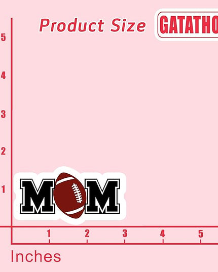 (3Pcs) Football Mom Sticker Decals – Waterproof Vinyl Decal for Laptop Phone Case Scrapbook Water Bottle, Tumbler – Cute Football Accessories for Moms, Mama, Mother, Football Lovers, 3" x 2.6"