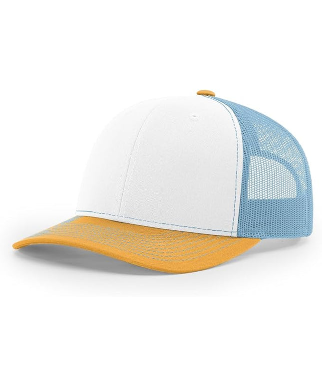 Richardson 112 Trucker Hat - Premium Adjustable Snapback Hat - Structured Six Panel Richardson Blank Caps