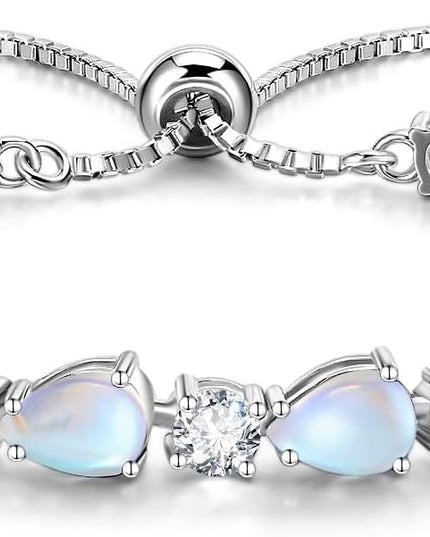 FANCIME Shine of Tears Birthstone Tennis bolo Bracelets Sterling Silver Tennis Bracelets Charm Fine Jewelry Birthday Gifts for Women Mom