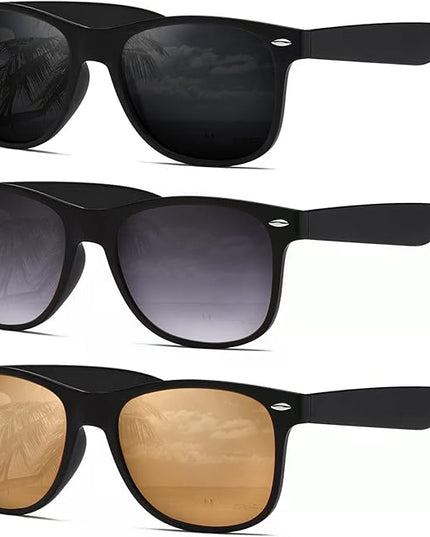 DEMIKOS Sunglasses Men Polarized Sunglasses for Mens Womens Retro Mirror Lens for Driving Fishing UV Protection