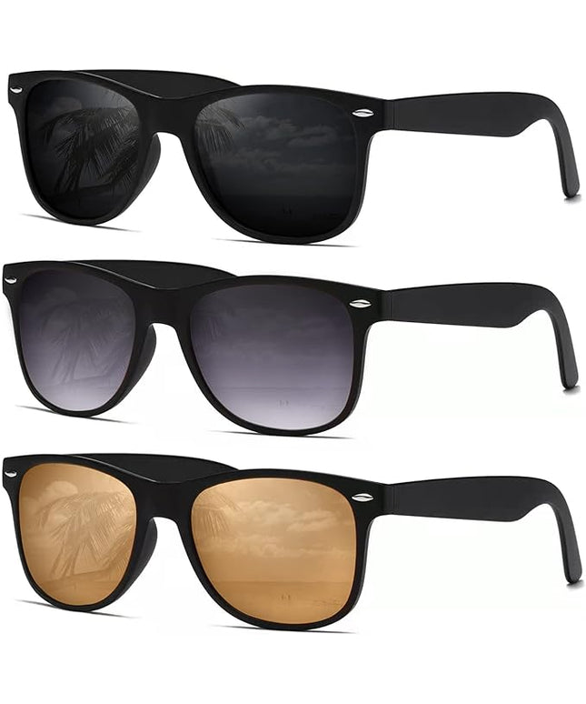 DEMIKOS Sunglasses Men Polarized Sunglasses for Mens Womens Retro Mirror Lens for Driving Fishing UV Protection