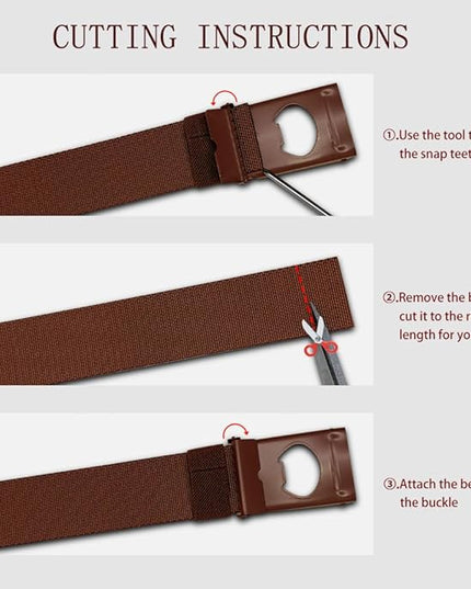 DOOPAI Stretch Canvas Belt for Men, Adjustable Elastic Holeless Web Belt for Casual, Golf, and Work, with Bottle Opener