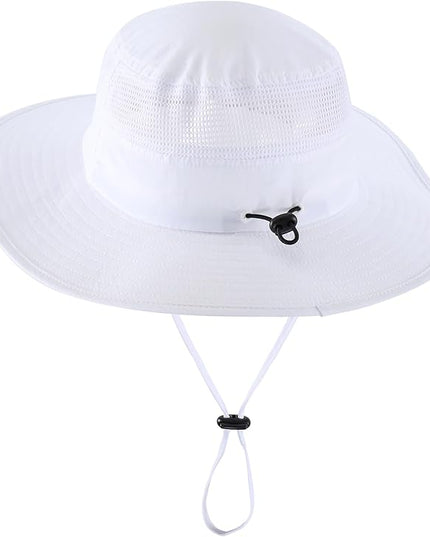 Home Prefer UPF50+ Mens Sun Hat Wide Brim Fishing Hat Womens UV Protection Cap Breathable Mesh Safari Gardening Bucket Hat