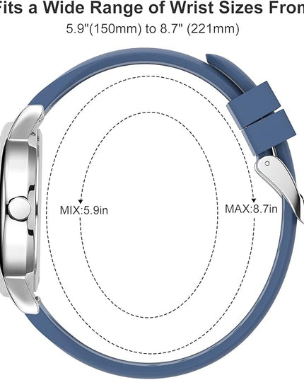 GOLDEN HOUR Waterproof Nurse Watch for Medical Professionals, Students Women Men - Military Time Luminouse Easy Read Dial, 24 Hour with Second Hand, Colorful Silicone Band