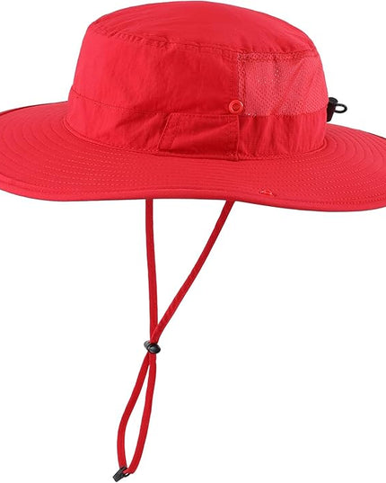 Connectyle Men's Sun Hat UPF 50+ Wide Brim Bucket Hats for Fishing Hiking Gardening Adjustable Boonie Hat Outdoor Safari Hats