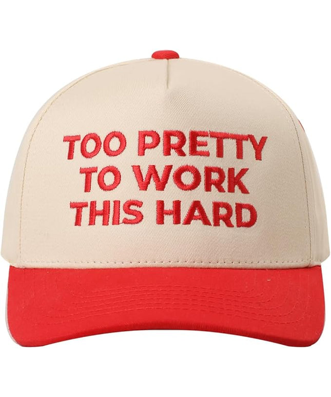 MIRMARU Two-Tone Vintage Canvas Trucker Hats for Men & Women, Adjustable Size Baseball Caps with Trendy Embroidered Design