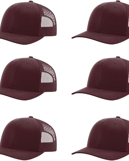 Richardson 112 Classic Six-Panel Adjustable Snapback Trucker Cap | Bulk Packs Available
