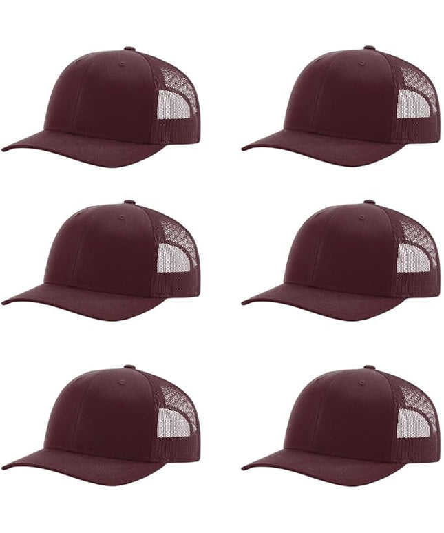 Richardson 112 Classic Six-Panel Adjustable Snapback Trucker Cap | Bulk Packs Available
