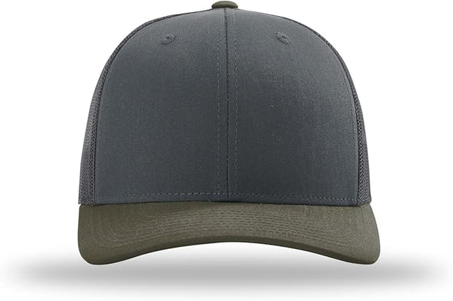 Richardson 112 Trucker Hat - Premium Adjustable Snapback Hat - Structured Six Panel Richardson Blank Caps