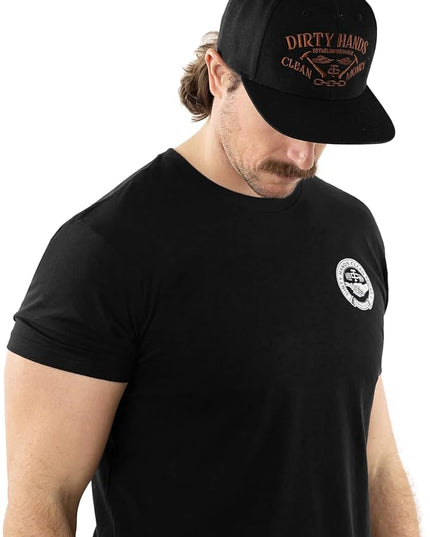 TROLL CO. CLOTHING Dirty Hands Clean Money Meshback Hat - Black, Adjustable Snapback, Curved Brim, One Size Fits Most