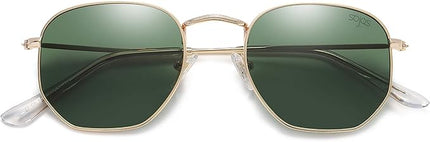 SOJOS Square Polarized Sunglasses for Women Men Small Hexagonal Polygon Shades SJ1072