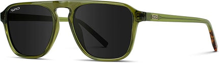 WearMe Pro Polarized Modern Aviator One-Bridge Square Mens Sunglasses
