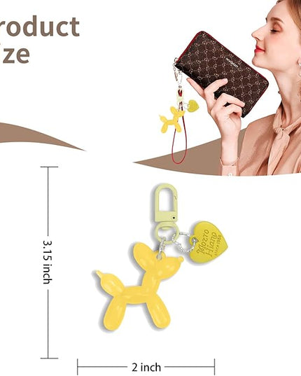 Balloon Dog Keychain Cute Bag Charm Handbag Purse Key Accessories