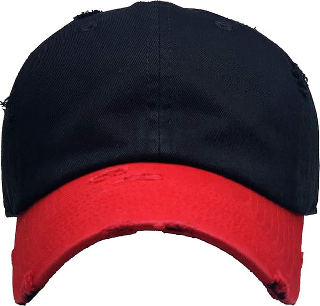 KBETHOS Vintage Washed Distressed Cotton Dad Hat Baseball Cap Adjustable Polo Trucker Unisex Style Headwear