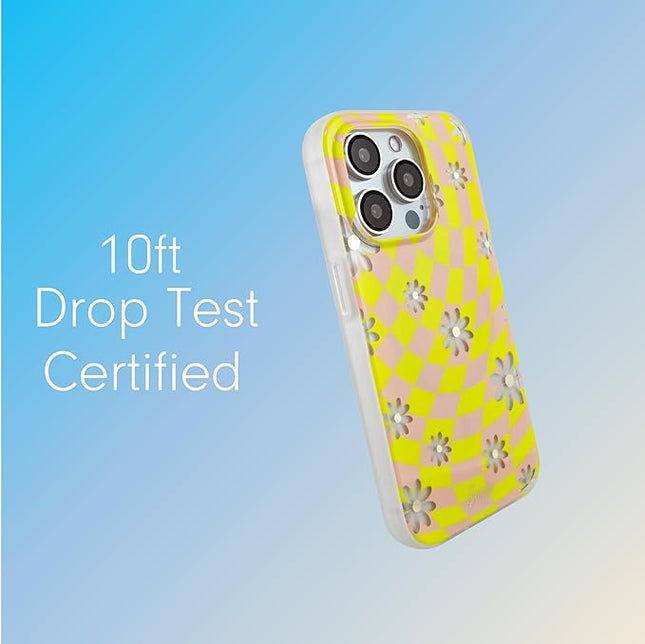 Sonix Protective Phone Case for iPhone 15 Pro | Compatible with Magsafe | 10ft Drop Tested | Checkmate Daisy